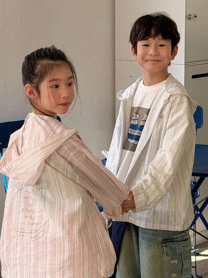 Alphabet Cartoon Hooded Jacket プリント フード付きジャケット【mh0012366】 KUMAI.KIDS