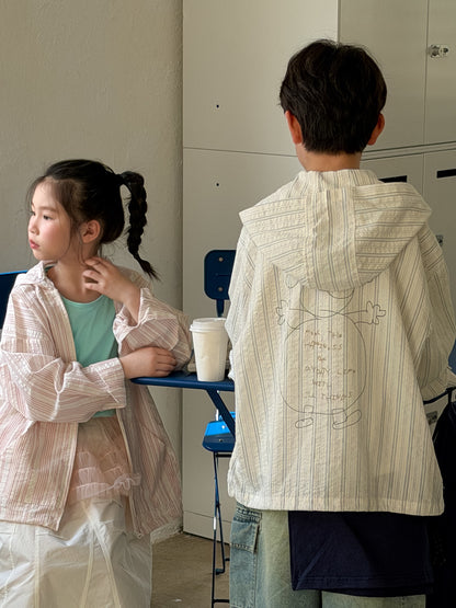 Alphabet Cartoon Hooded Jacket プリント フード付きジャケット【mh0012366】 KUMAI.KIDS