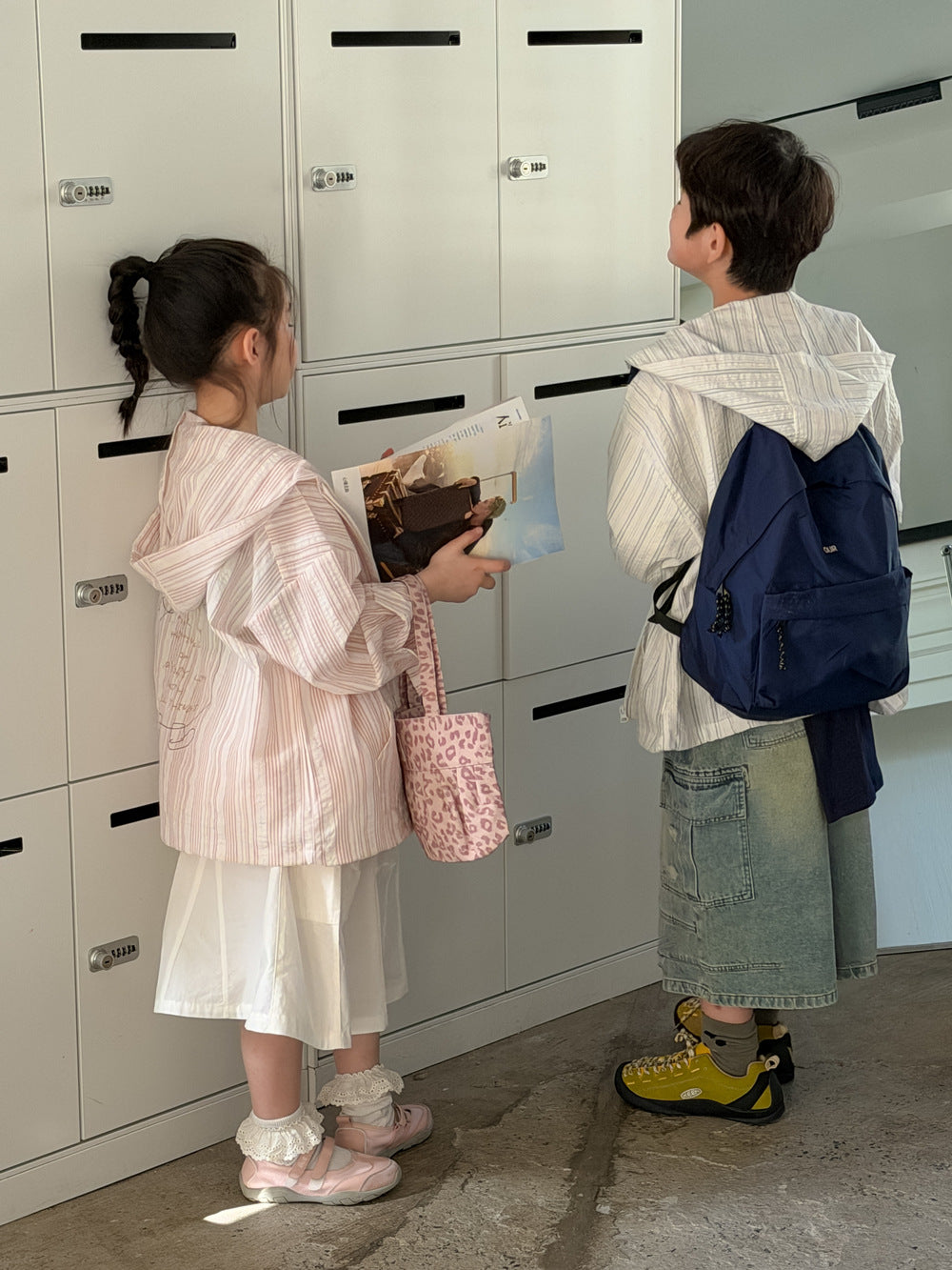 Alphabet Cartoon Hooded Jacket プリント フード付きジャケット【mh0012366】 KUMAI.KIDS