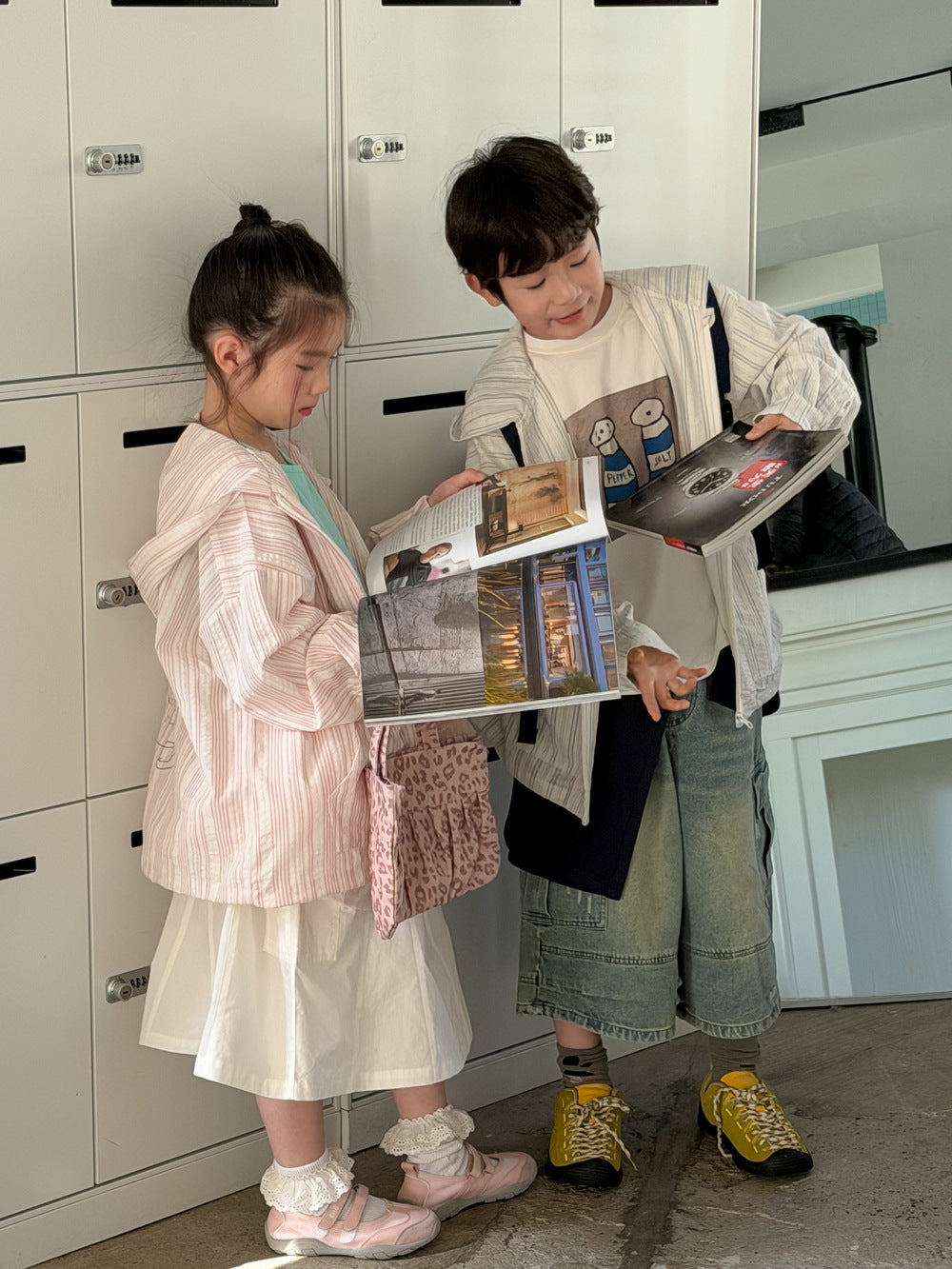 Alphabet Cartoon Hooded Jacket プリント フード付きジャケット【mh0012366】 KUMAI.KIDS