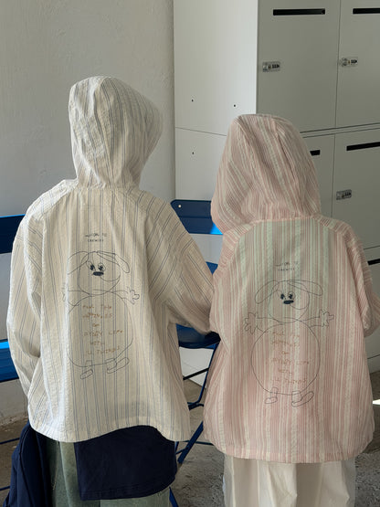 Alphabet Cartoon Hooded Jacket プリント フード付きジャケット【mh0012366】 KUMAI.KIDS