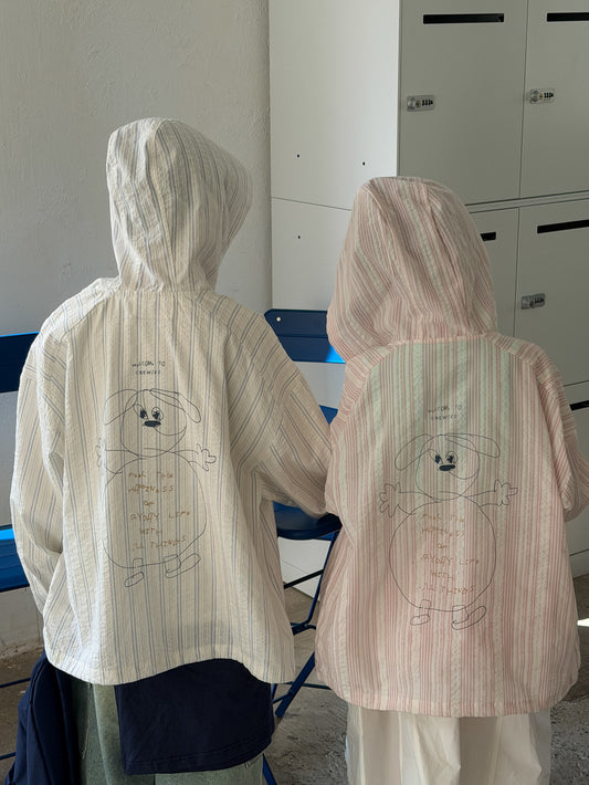 Alphabet Cartoon Hooded Jacket プリント フード付きジャケット【mh0012366】 KUMAI.KIDS