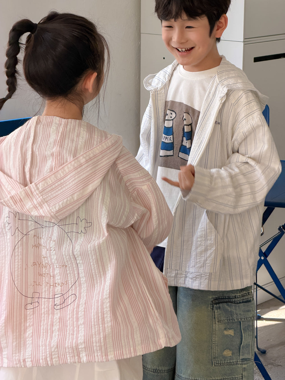 Alphabet Cartoon Hooded Jacket プリント フード付きジャケット【mh0012366】 KUMAI.KIDS