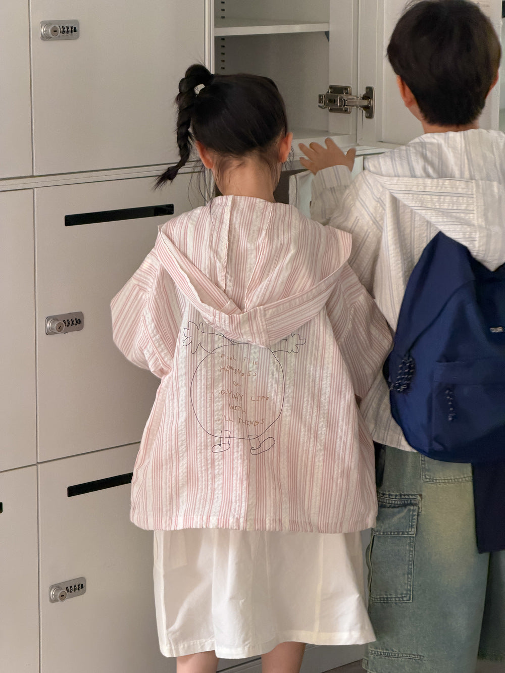 Alphabet Cartoon Hooded Jacket プリント フード付きジャケット【mh0012366】 KUMAI.KIDS