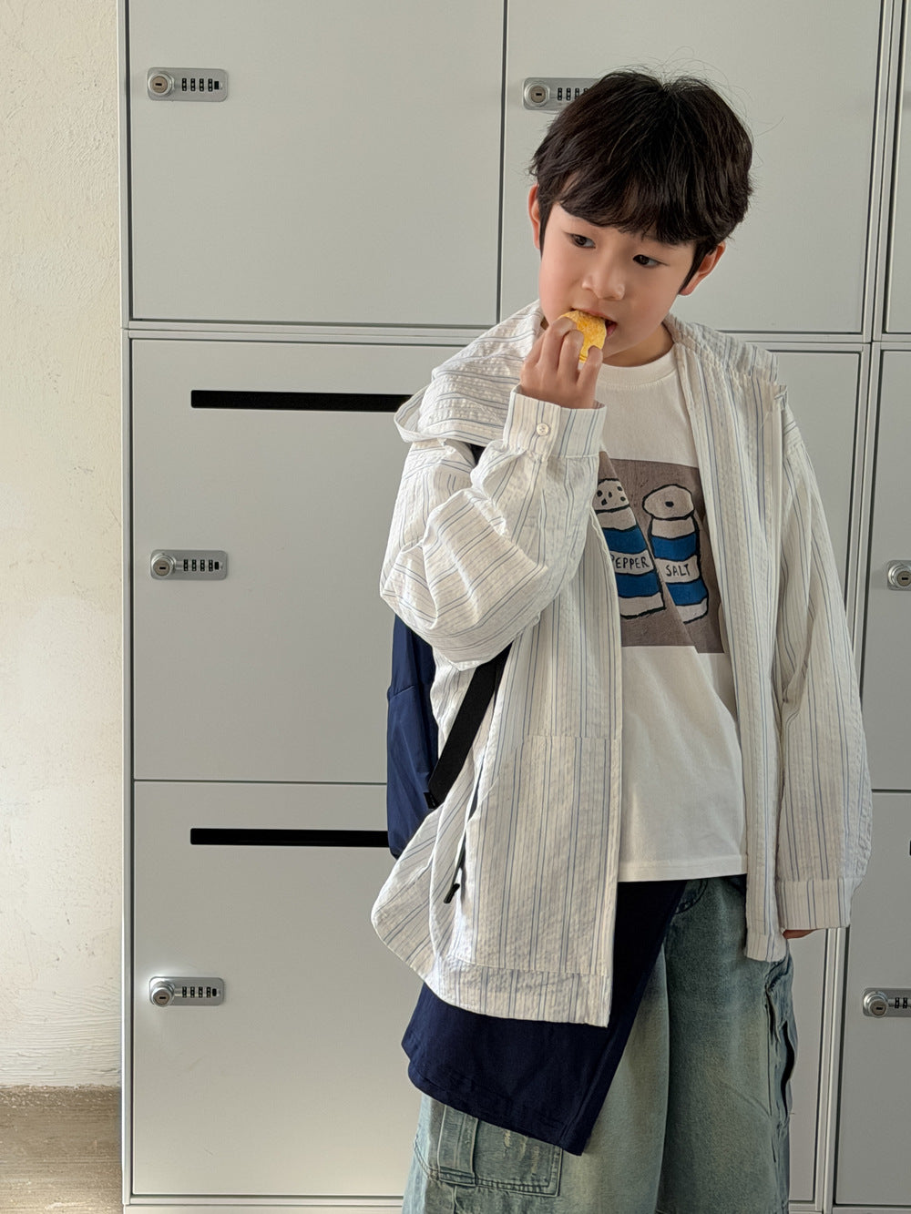Alphabet Cartoon Hooded Jacket プリント フード付きジャケット【mh0012366】 White / 100cm KUMAI.KIDS