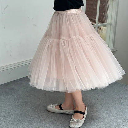 スカート キッズスカート ボイルチュチュチュールプリンセススカート 4カラー【mh0006858】