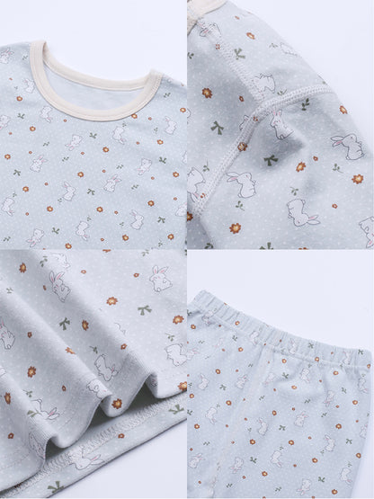 長袖パジャマ Long Sleeve Printed Pajama Set 長袖 プリント パジャマ セット【mh0012244】