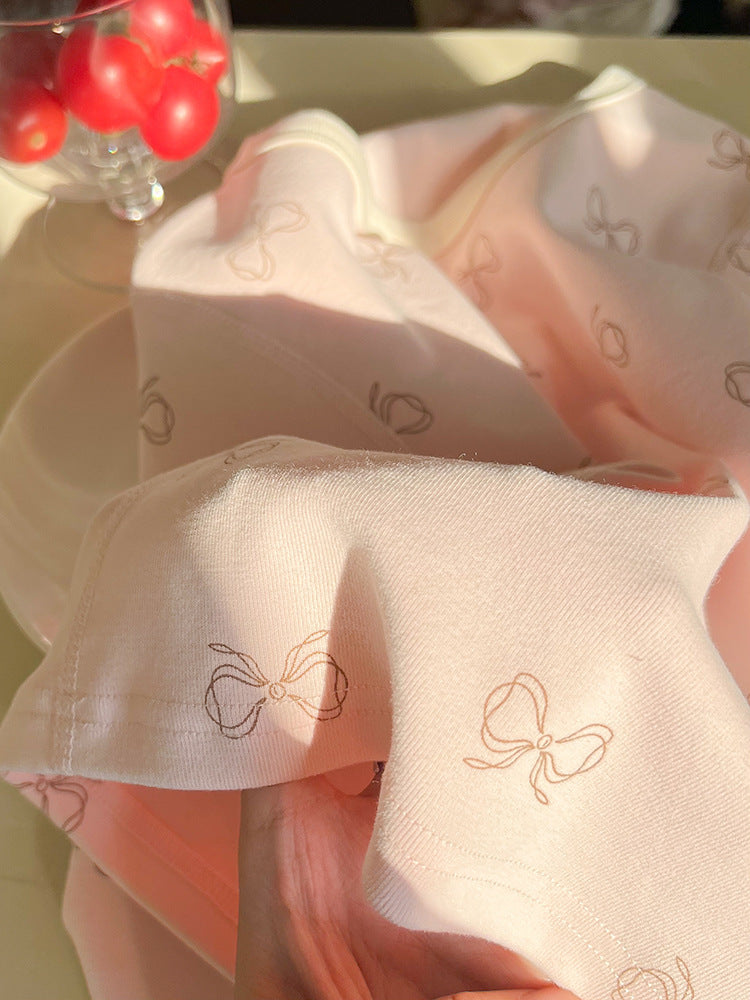 長袖パジャマ Long Sleeve Printed Pajama Set 長袖 プリント パジャマ セット【mh0012244】