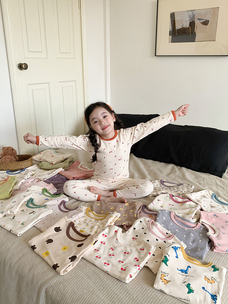 長袖パジャマ Long Sleeve Printed Pajamas 長袖 プリント パジャマ セット【mh0012243】