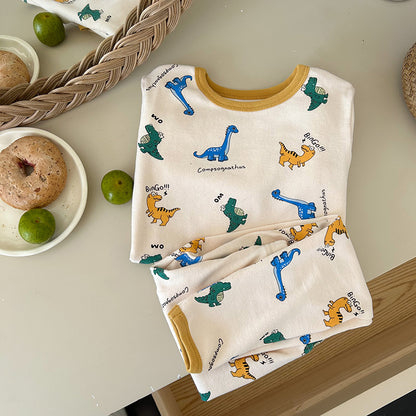 長袖パジャマ Long Sleeve Printed Pajamas 長袖 プリント パジャマ セット【mh0012243】