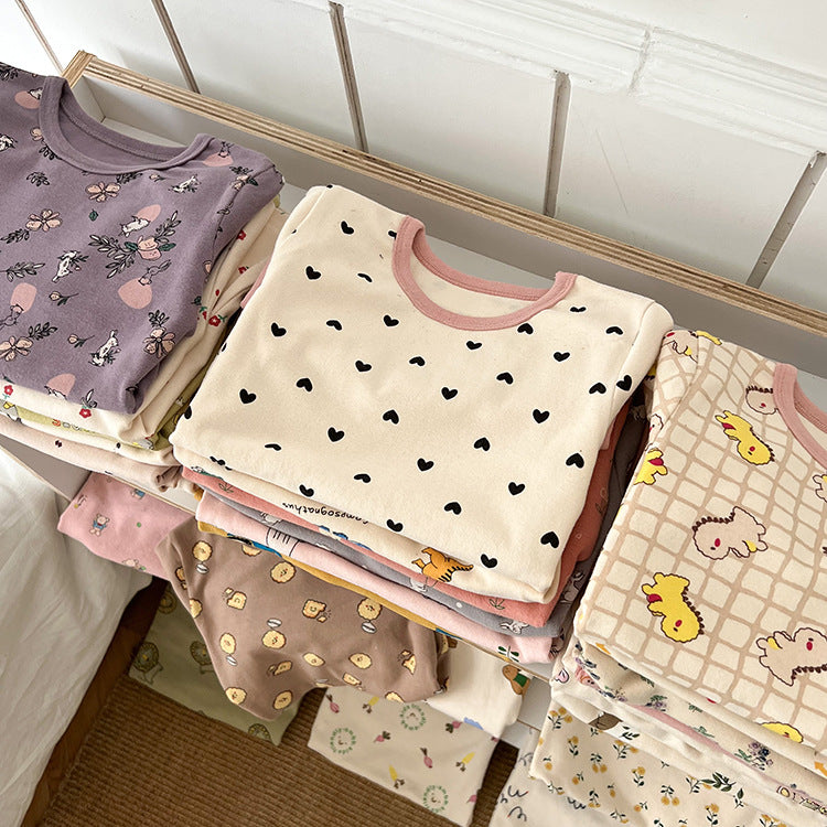 長袖パジャマ Long Sleeve Printed Pajamas 長袖 プリント パジャマ セット【mh0012243】