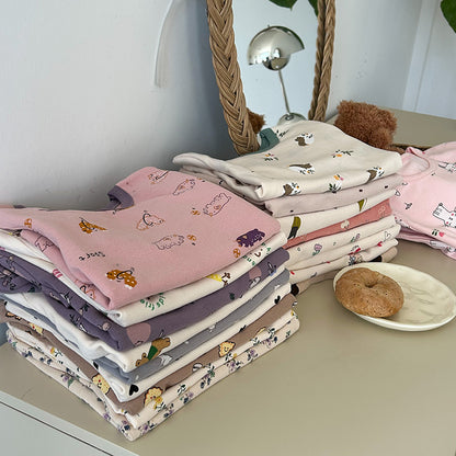 長袖パジャマ Long Sleeve Printed Pajamas 長袖 プリント パジャマ セット【mh0012243】