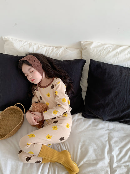 長袖パジャマ Long Sleeve Printed Pajamas 長袖 プリント パジャマ セット【mh0012243】