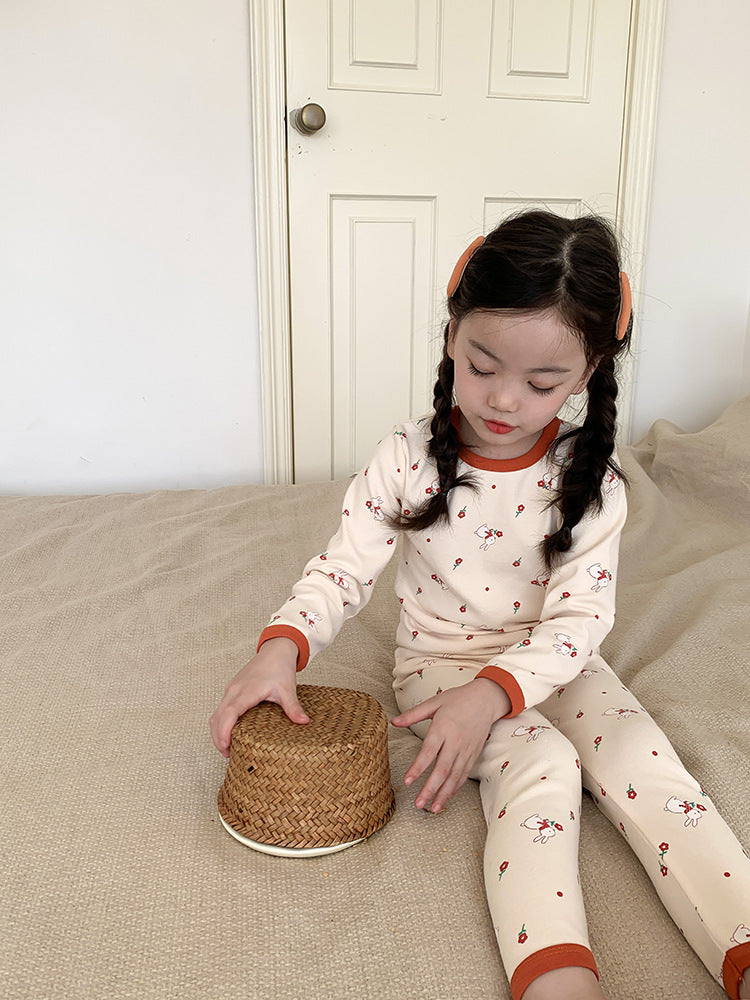 長袖パジャマ Long Sleeve Printed Pajamas 長袖 プリント パジャマ セット【mh0012243】