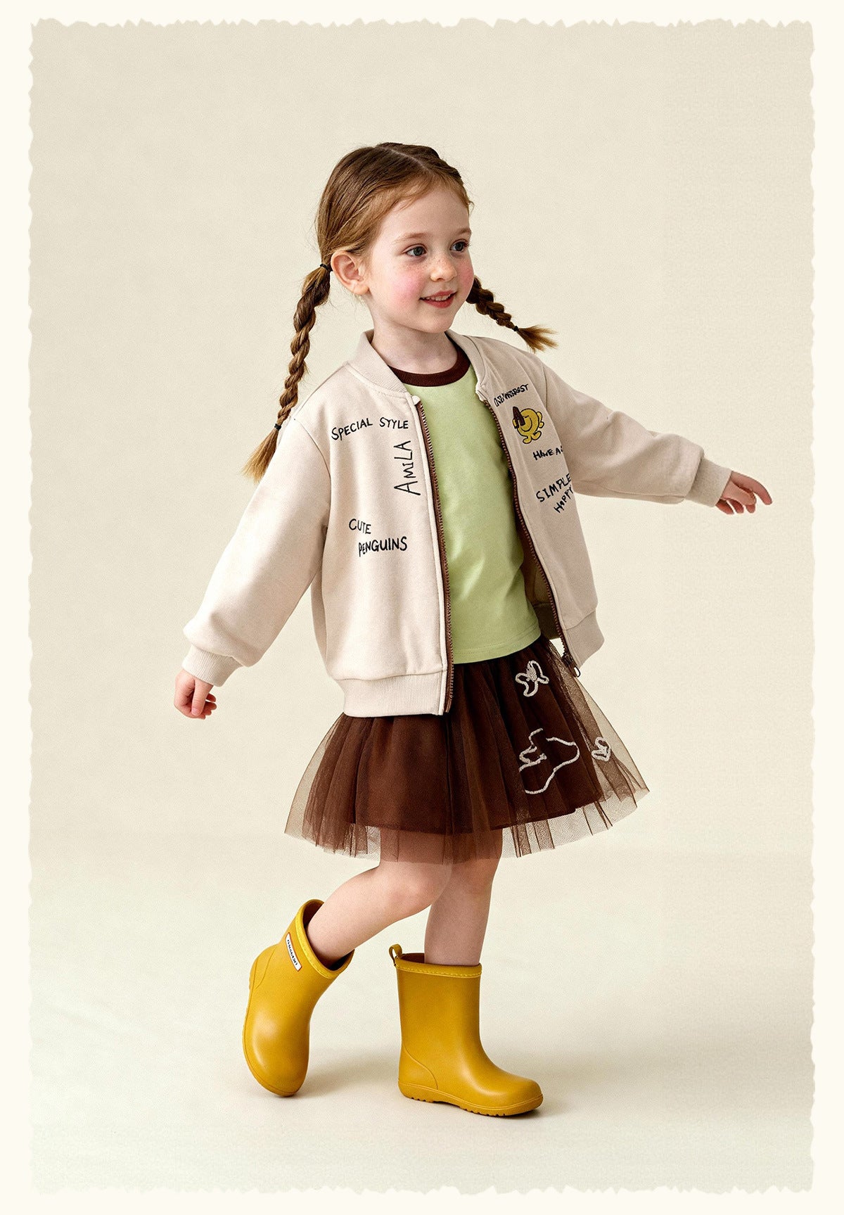 カーディガン・パーカー Cartoon Graffiti Baseball Jacket 落書きプリントジップアップブルゾン【mh0011986】