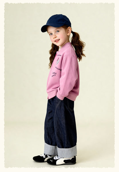 カーディガン・パーカー Cartoon Graffiti Baseball Jacket 落書きプリントジップアップブルゾン【mh0011986】