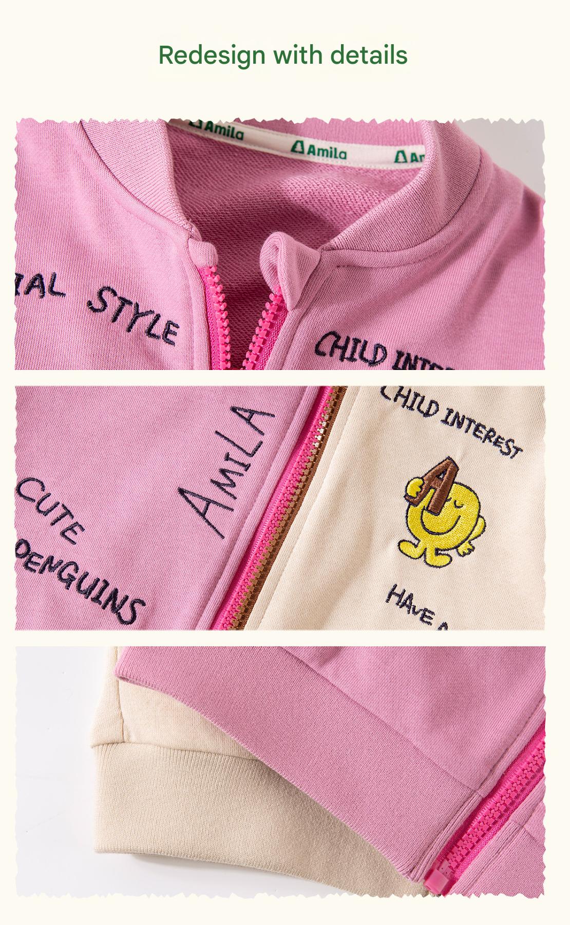 カーディガン・パーカー Cartoon Graffiti Baseball Jacket 落書きプリントジップアップブルゾン【mh0011986】