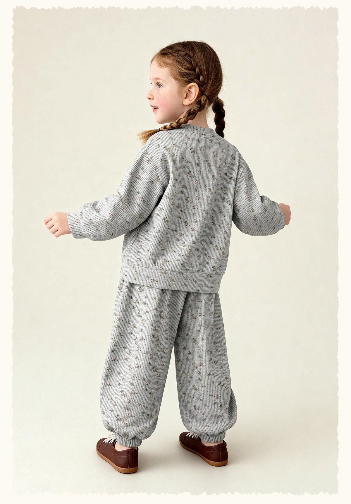 長袖セットアップ Floral Sweatshirt Sweatpants Set 小花柄スウェットセットアップ【mh0011985】