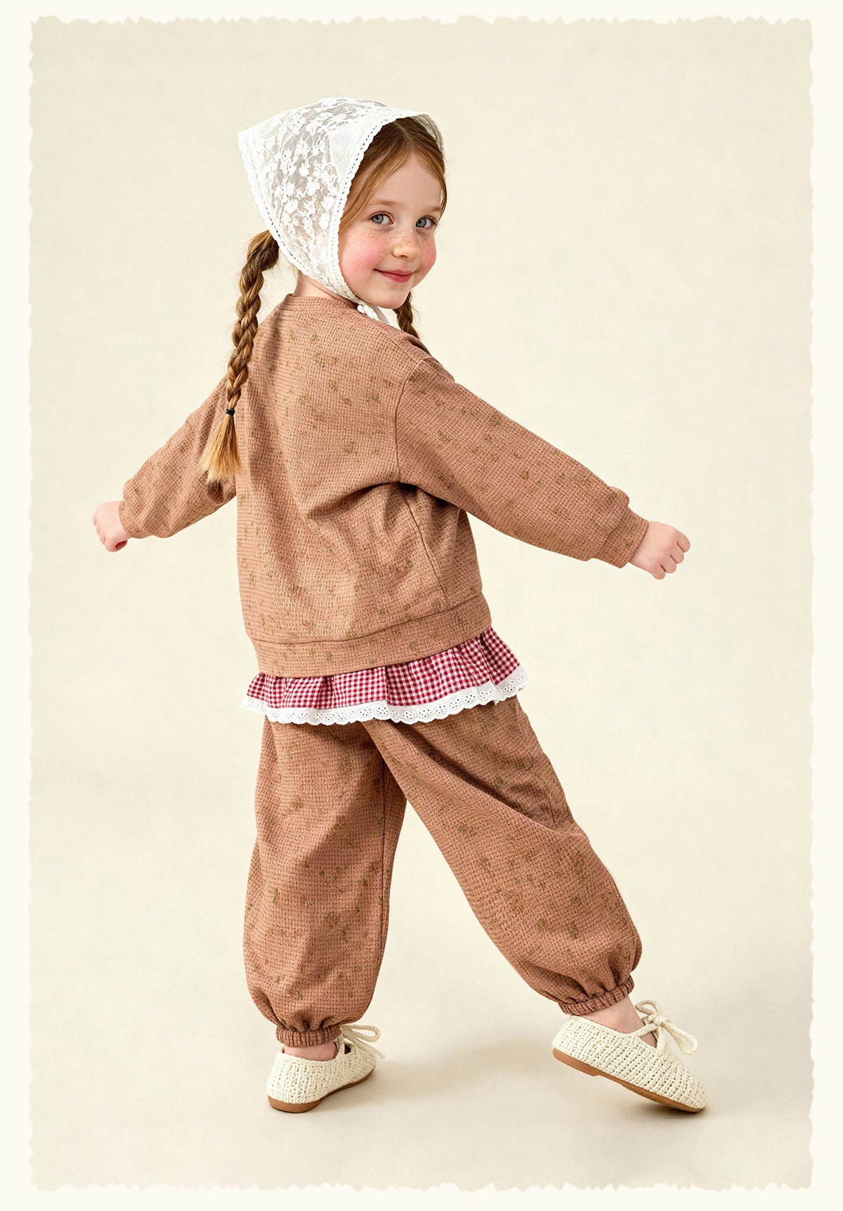 長袖セットアップ Floral Sweatshirt Sweatpants Set 小花柄スウェットセットアップ【mh0011985】