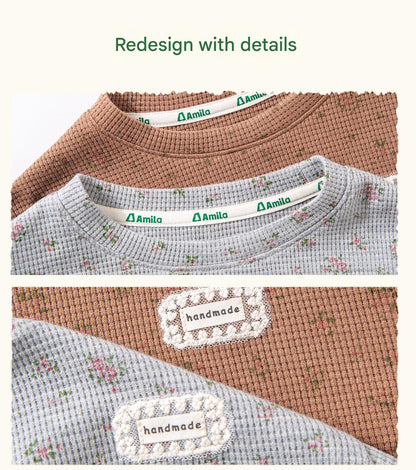 長袖セットアップ Floral Sweatshirt Sweatpants Set 小花柄スウェットセットアップ【mh0011985】