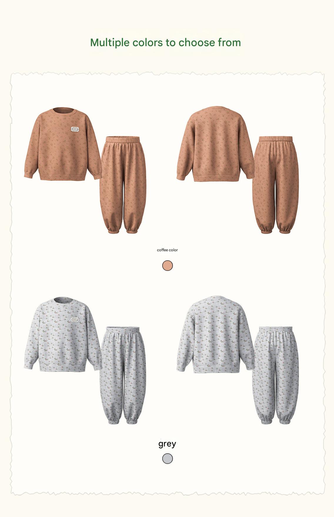 長袖セットアップ Floral Sweatshirt Sweatpants Set 小花柄スウェットセットアップ【mh0011985】