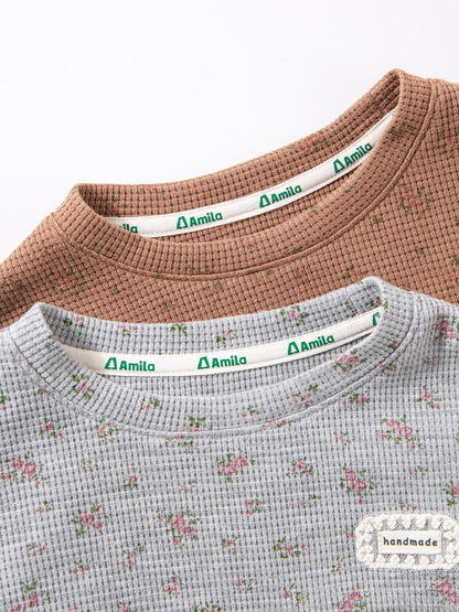 長袖セットアップ Floral Sweatshirt Sweatpants Set 小花柄スウェットセットアップ【mh0011985】