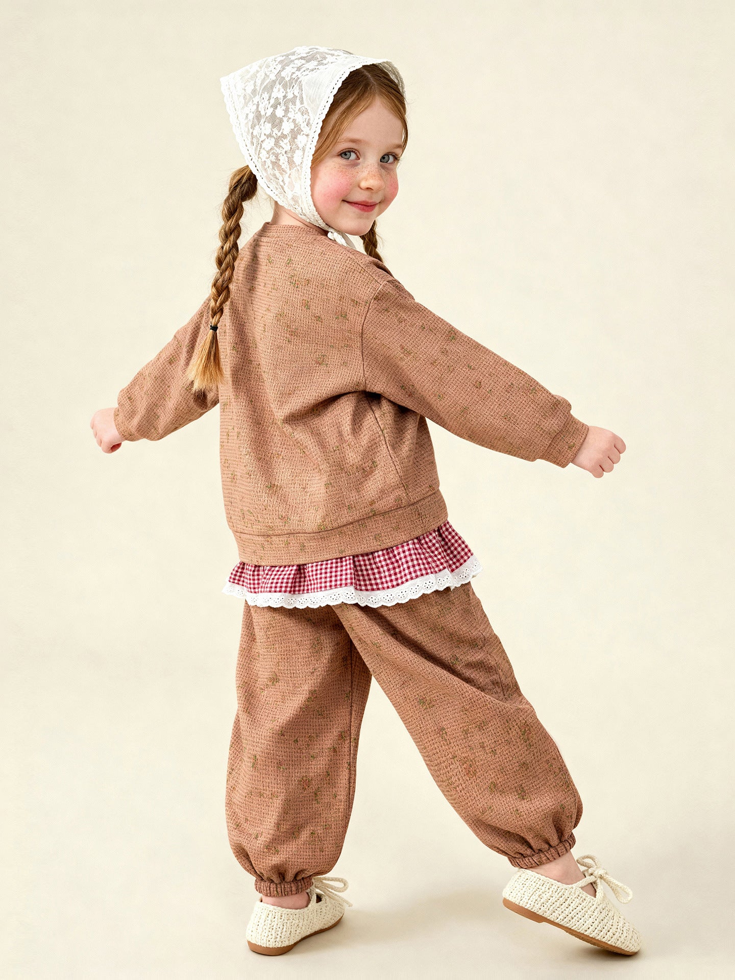 長袖セットアップ Floral Sweatshirt Sweatpants Set 小花柄スウェットセットアップ【mh0011985】