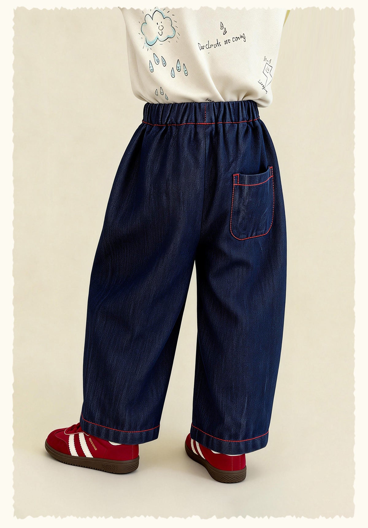 デニムパンツ Graffiti Embroidered Denim Pants 刺繍入りソフトデニムパンツ【mh0011974】