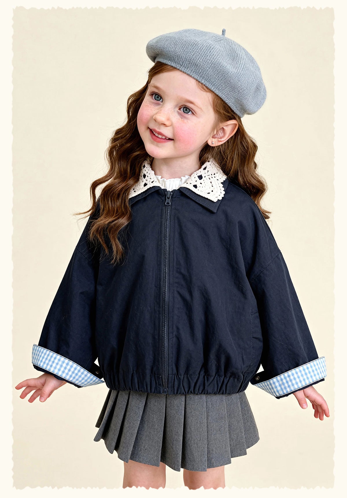 ショートコート・ジャケット・ジャンパー Patchwork Check Retro Loose Jacket パッチワークチェック柄ジャケット【mh0011972】