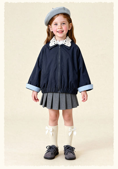 ショートコート・ジャケット・ジャンパー Patchwork Check Retro Loose Jacket パッチワークチェック柄ジャケット【mh0011972】