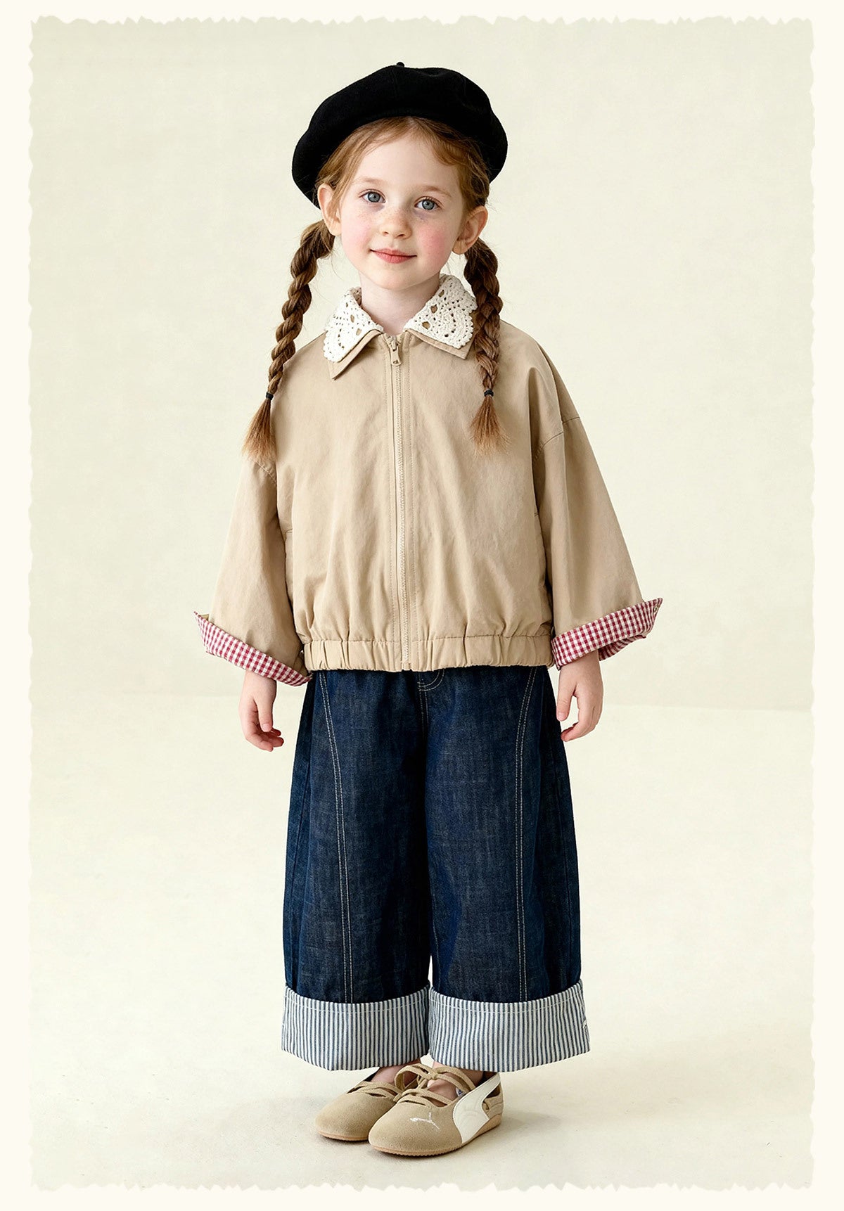 ショートコート・ジャケット・ジャンパー Patchwork Check Retro Loose Jacket パッチワークチェック柄ジャケット【mh0011972】