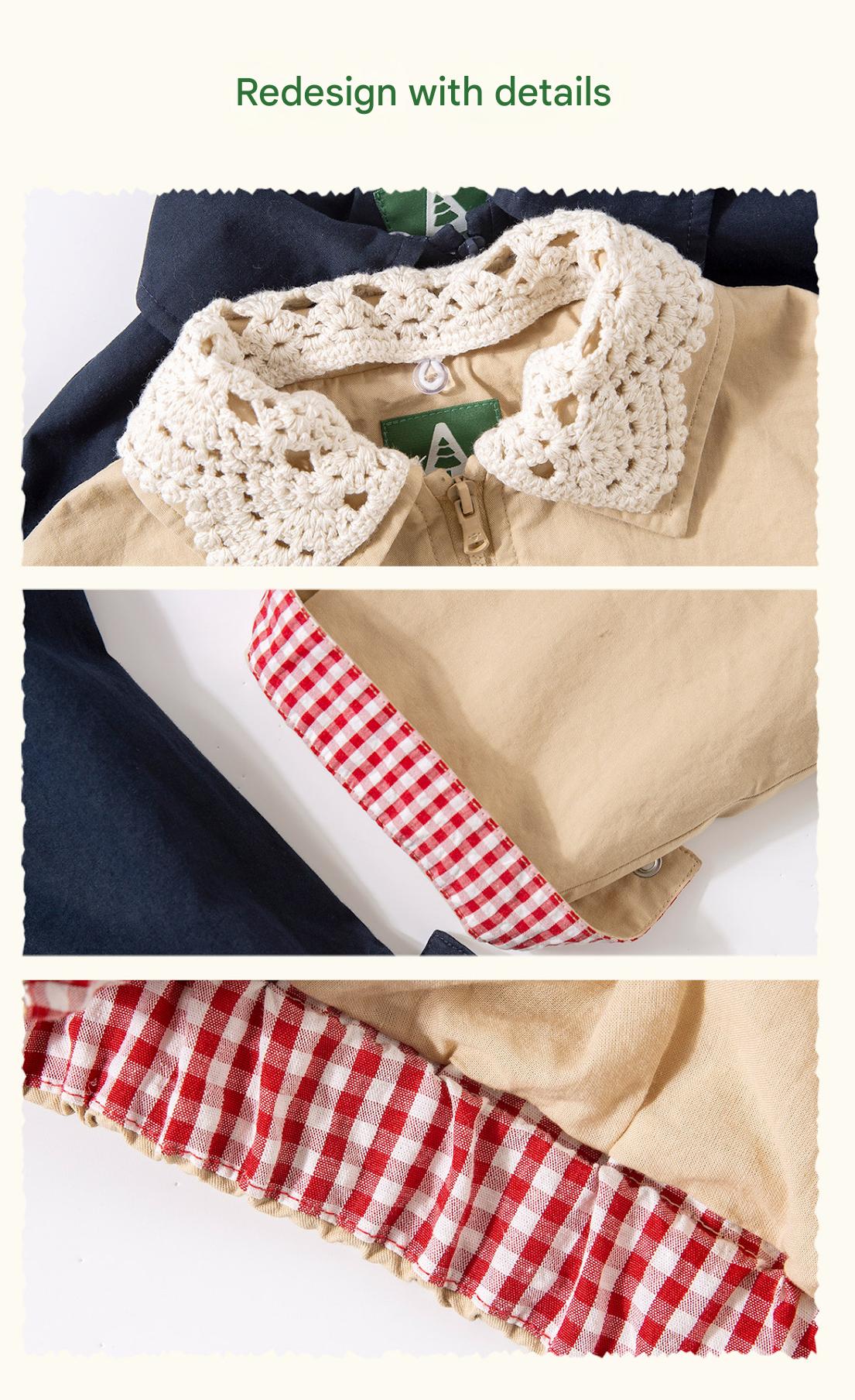 ショートコート・ジャケット・ジャンパー Patchwork Check Retro Loose Jacket パッチワークチェック柄ジャケット【mh0011972】