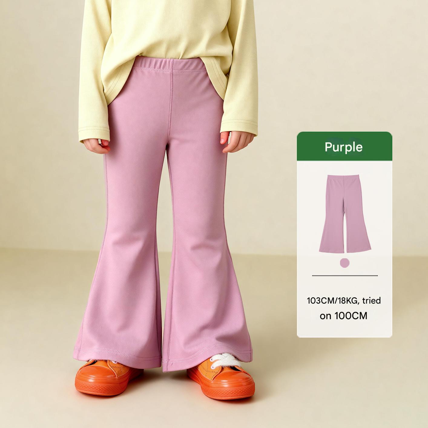 ロングパンツ・スウェットパンツ Purple / 90cm High Elasticity Bootcut Yoga Pants ストレッチフレアヨガパンツ【mh0011978】