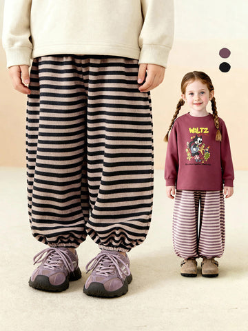 ロングパンツ・スウェットパンツ Striped Fashion Loose Bloomers ストライプ柄リラックスバルーンパンツ【mh0011983】