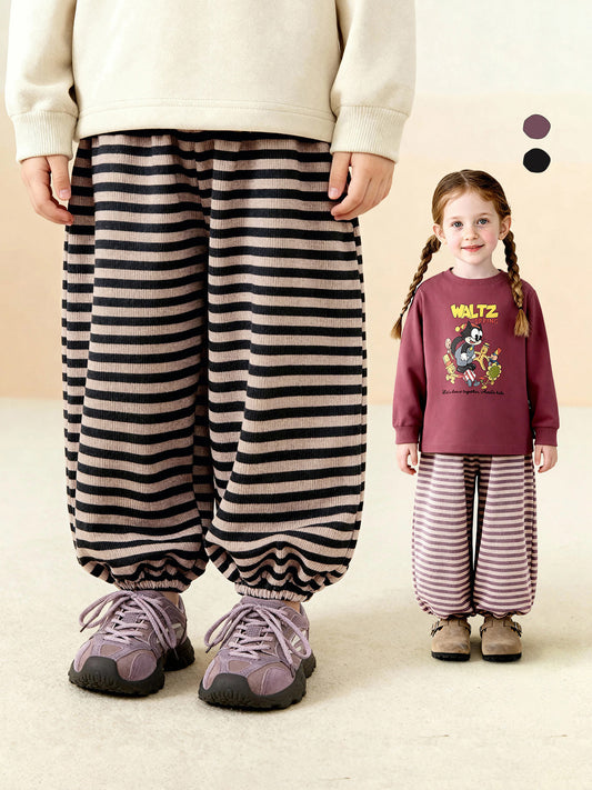 ロングパンツ・スウェットパンツ Striped Fashion Loose Bloomers ストライプ柄リラックスバルーンパンツ【mh0011983】