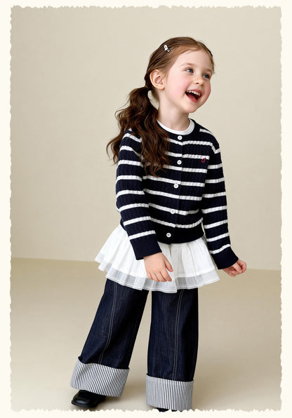 カーディガン・パーカー Versatile Cable Crew Neck Cardigan ケーブル編みニットカーディガン【mh0011982】