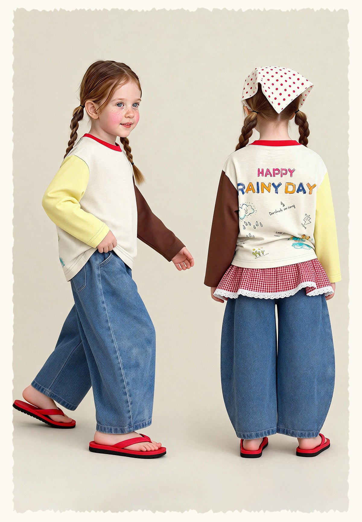 デニムパンツ Versatile Loose Wide Leg Jeans ゆったりワイドデニムパンツ【mh0011980】