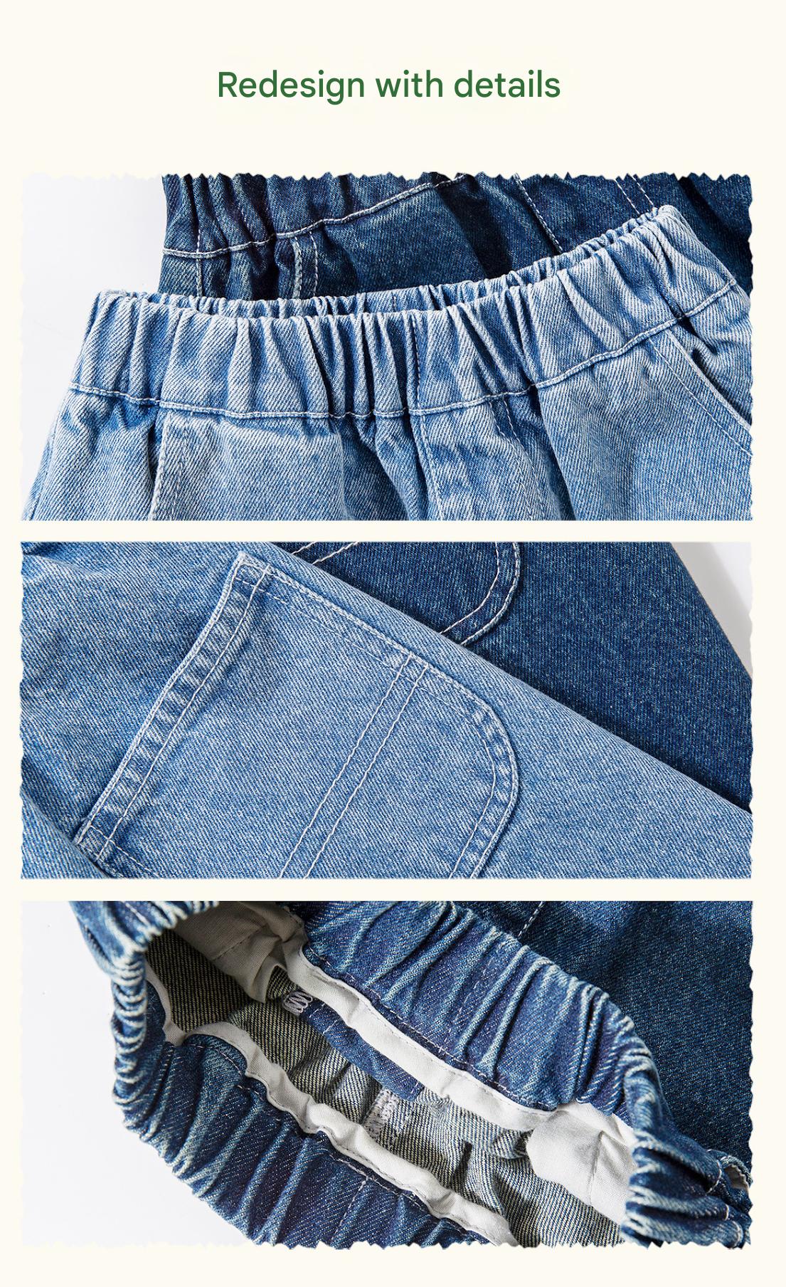 デニムパンツ Versatile Loose Wide Leg Jeans ゆったりワイドデニムパンツ【mh0011980】