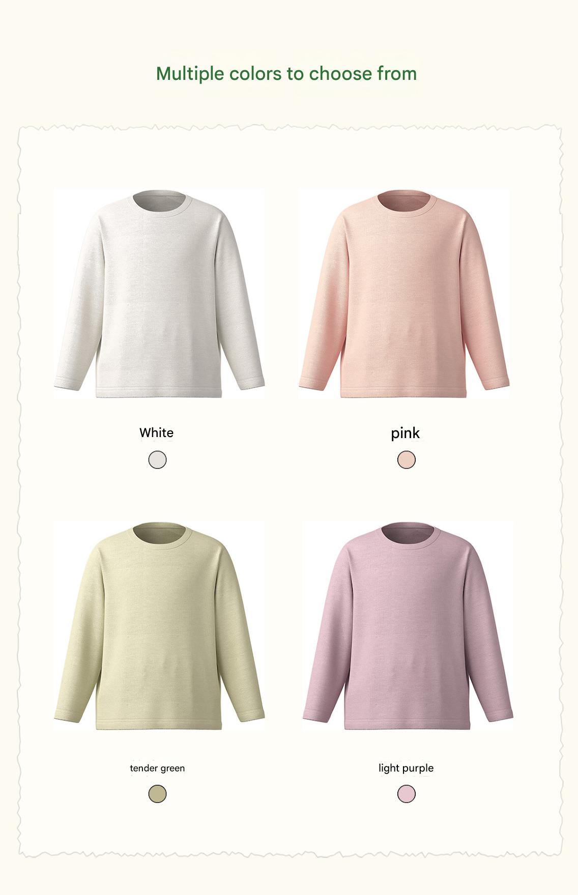 長袖Tシャツ Antibacterial Solid Crew Neck T-Shirt 抗菌シンプル長袖Tシャツ【mh0011977】