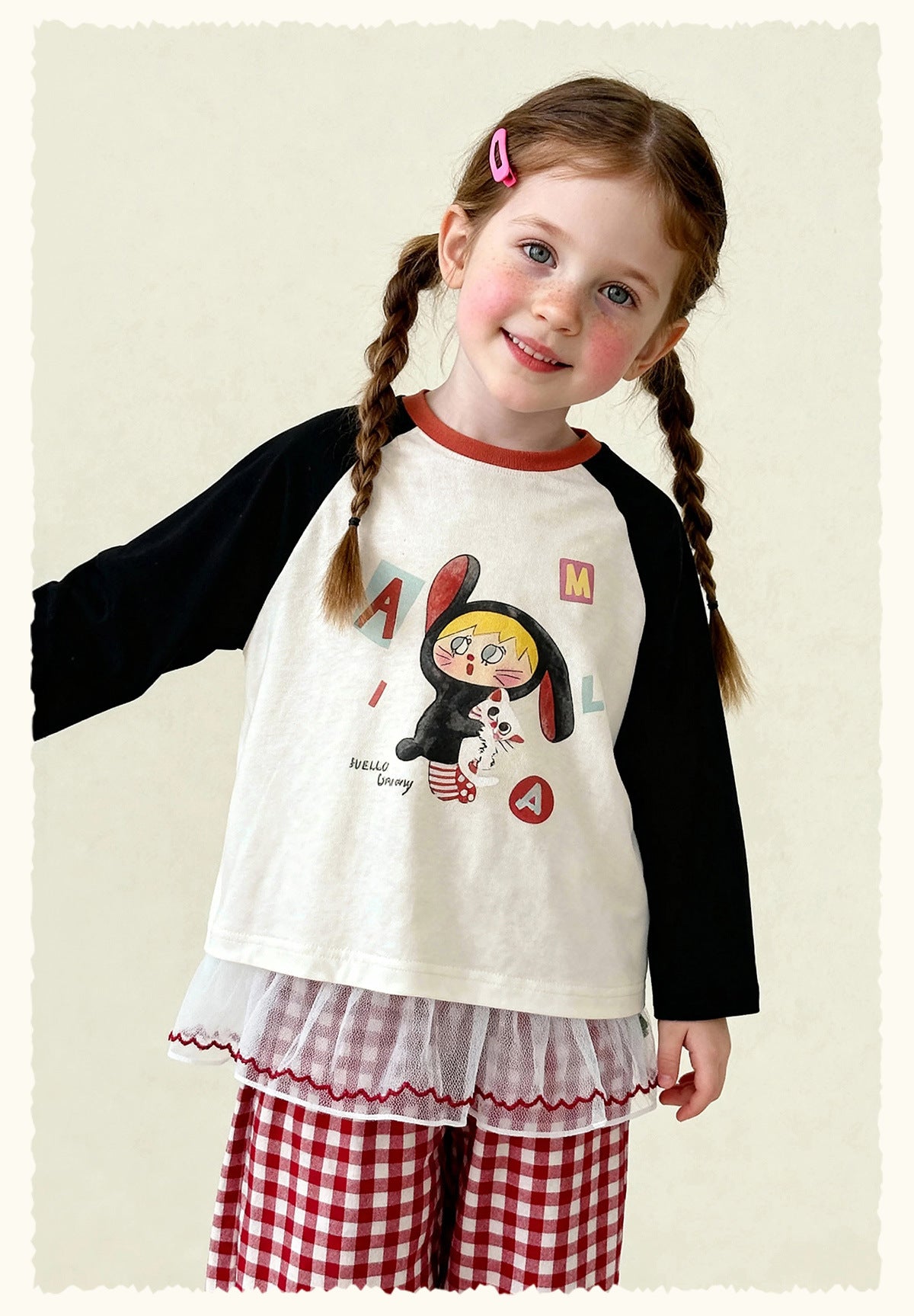 長袖Tシャツ Patchwork Raglan Crew Neck T-Shirt パッチワークラグラン長袖Tシャツ【mh0011970】