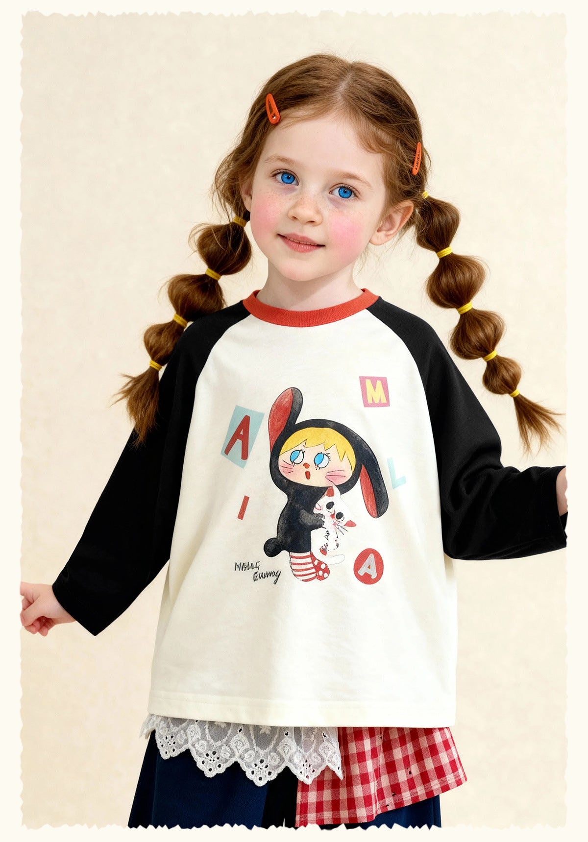 長袖Tシャツ Patchwork Raglan Crew Neck T-Shirt パッチワークラグラン長袖Tシャツ【mh0011970】