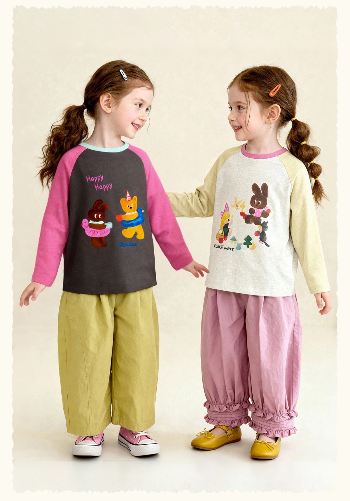 長袖Tシャツ Patchwork Raglan Crew Neck T-Shirt パッチワークラグラン長袖Tシャツ【mh0011970】