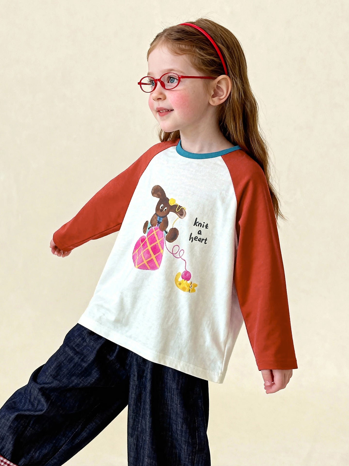 長袖Tシャツ Patchwork Raglan Crew Neck T-Shirt パッチワークラグラン長袖Tシャツ【mh0011970】