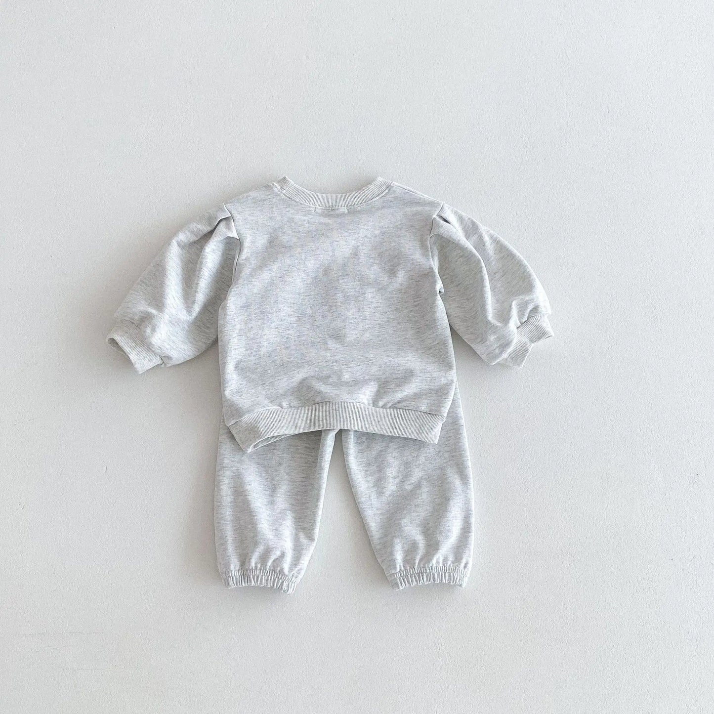 長袖セットアップ キッズセットアップ 2点セット スウェットトレーナー+スウェットパンツ リボン/スマイルハートプリント 2カラー【mh0006633】