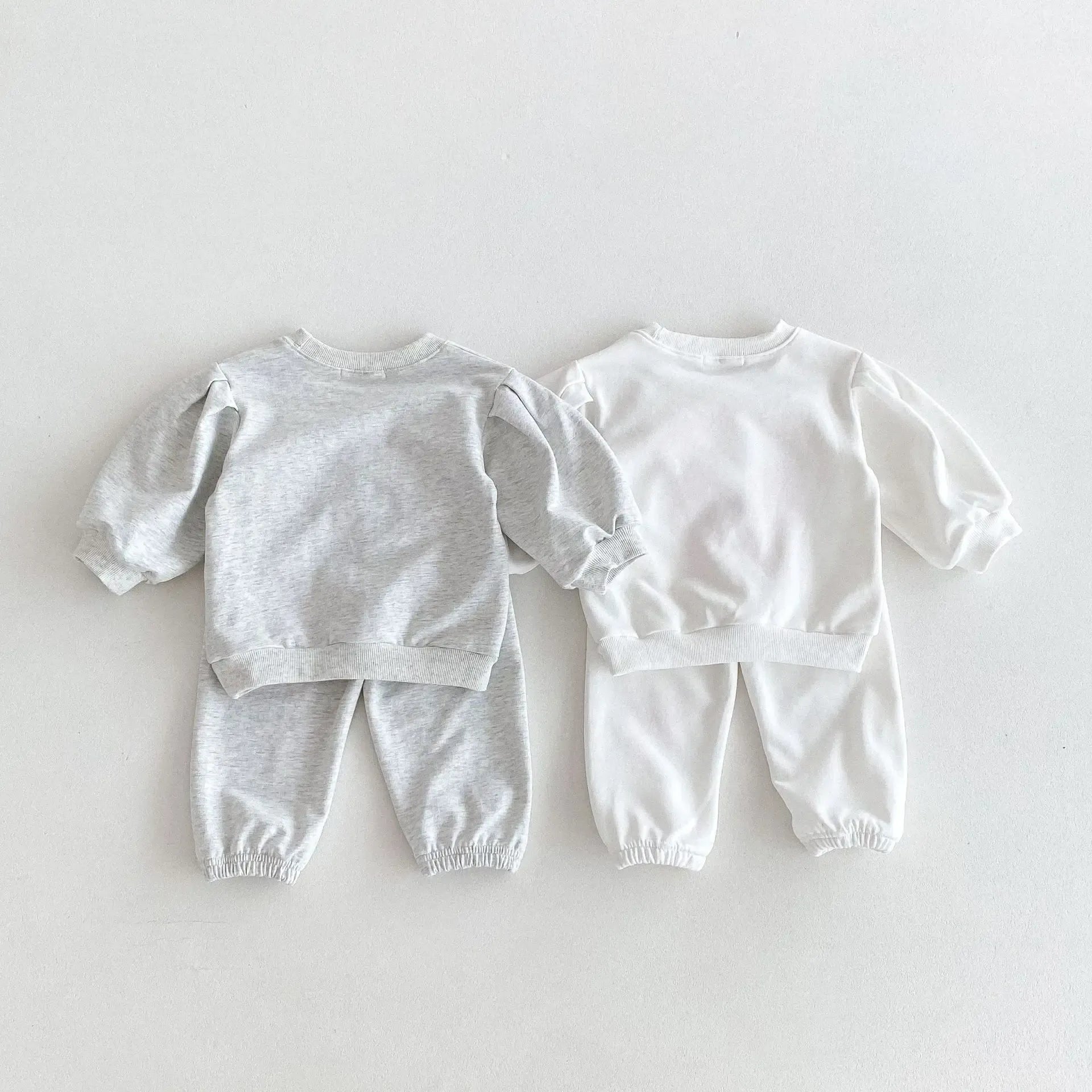 長袖セットアップ キッズセットアップ 2点セット スウェットトレーナー+スウェットパンツ リボン/スマイルハートプリント 2カラー【mh0006633】