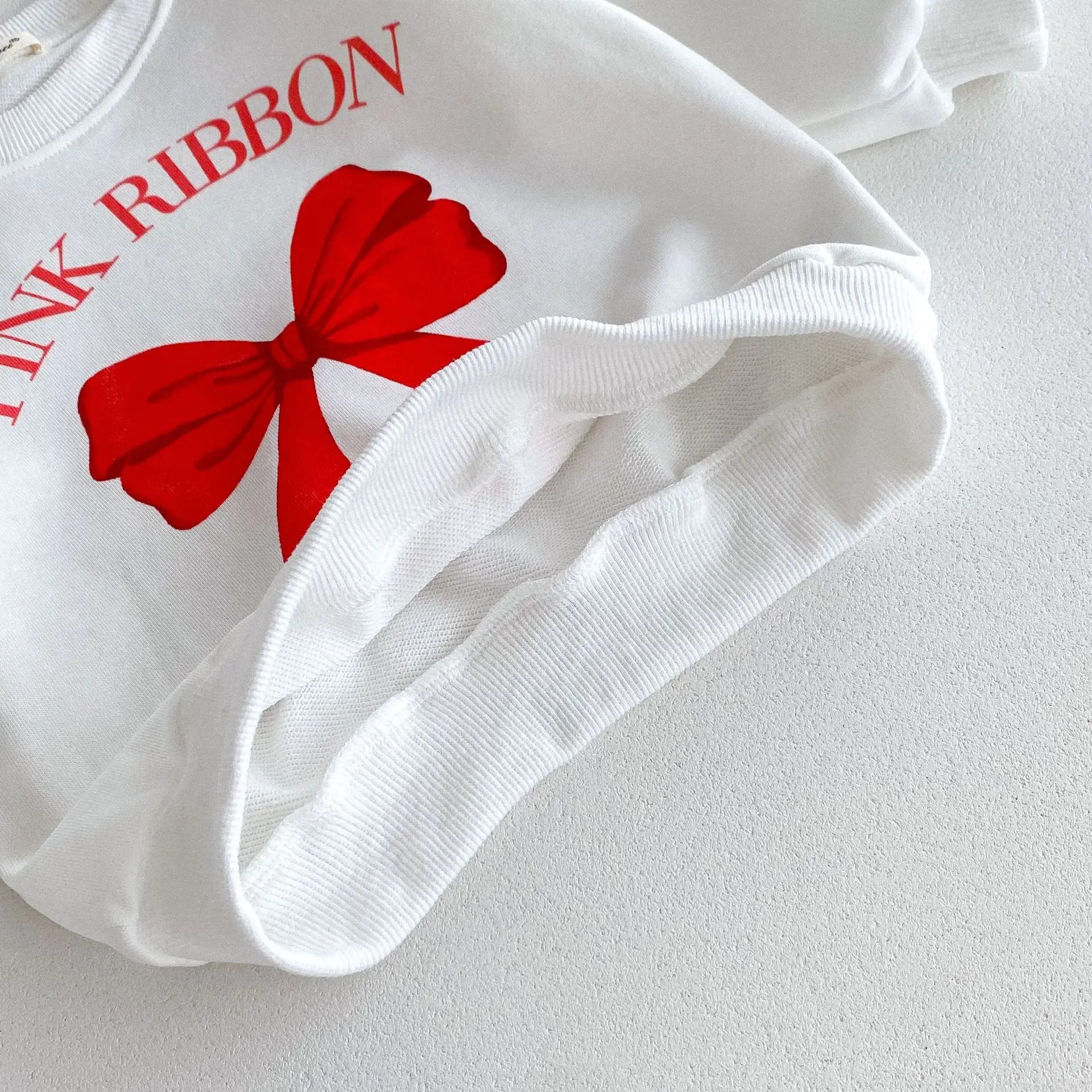 長袖セットアップ キッズセットアップ 2点セット スウェットトレーナー+スウェットパンツ リボン/スマイルハートプリント 2カラー【mh0006633】