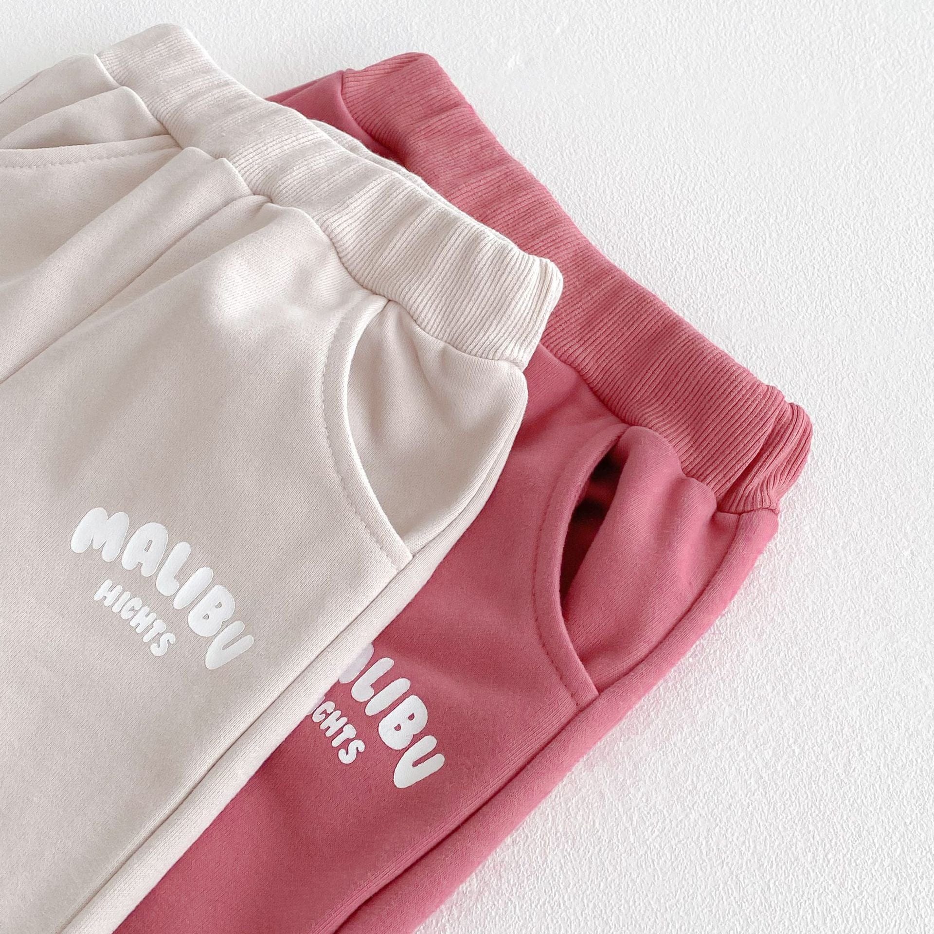 長袖セットアップ スウェットセットアップ 2点セット MALIBUプリント長袖Tシャツ+ロングパンツ【mh0009243】