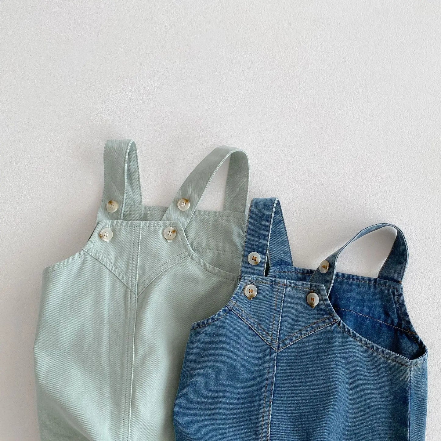 オーバーオール キッズオーバーオール デニム ショート サスペンダーパンツ サロペット ジャンプスーツ 2カラー【mh0005243】