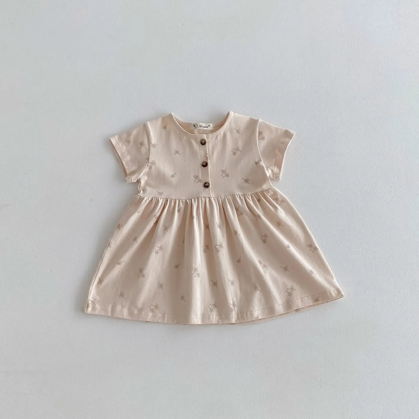 半袖ワンピース キッズワンピース 半袖サマーワンピース フラワー小花柄プリント 2カラー【mh0005569】