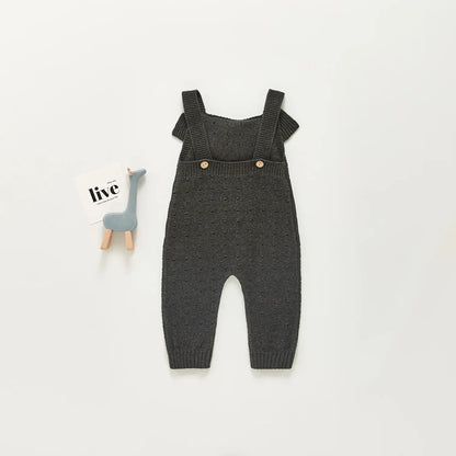 サロペットパンツ・サスペンダーパンツ ベビーサロペット ニット サスペンダージャンプスーツ 2カラー【mh0006146】